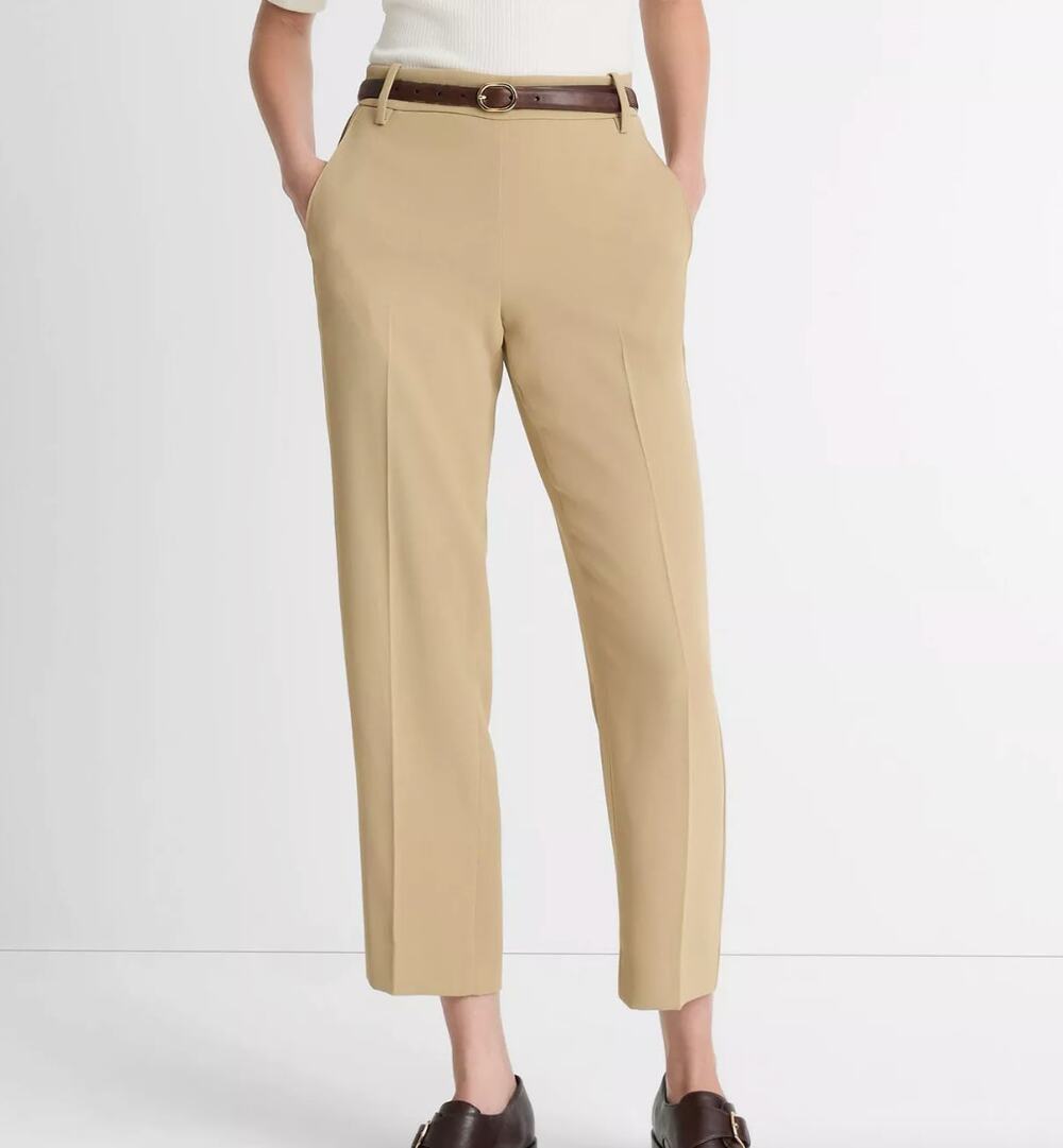 Vince Crepe Tapered Pull-On Pant Size S